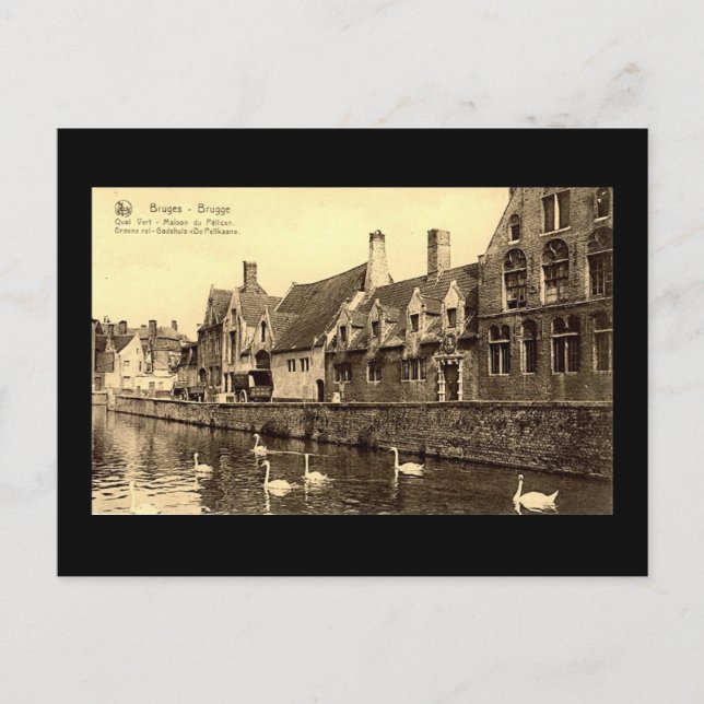 Old Postcard, Bruges Postcard (Front)