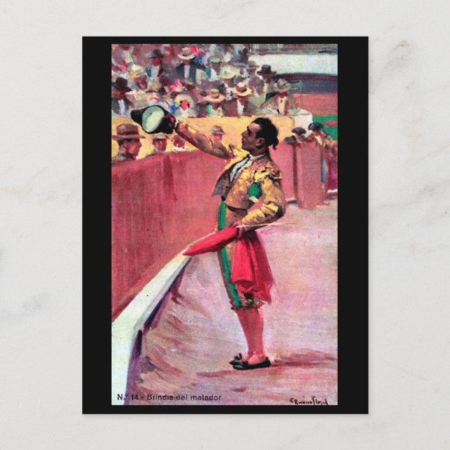 Old Postcard - Bullfighting (Front)