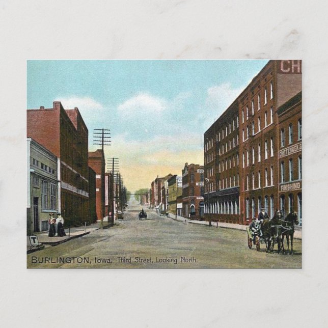 Old Postcard - Burlington, Iowa, USA (Front)