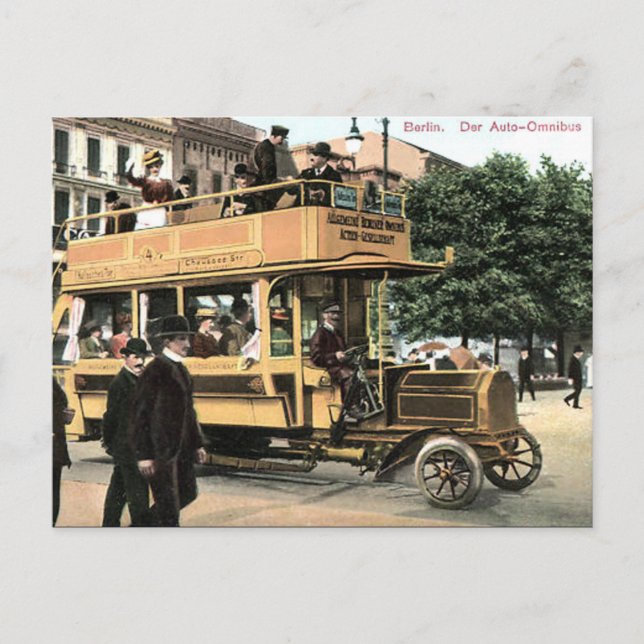 Old Postcard - Bus, Berlin (Front)