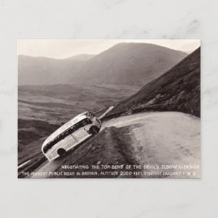 Old Postcard - Bus on the Devil's Elbow