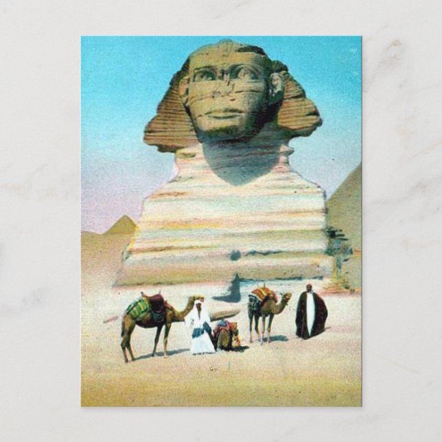 Old Postcard - Cairo, the Sphinx (Front)