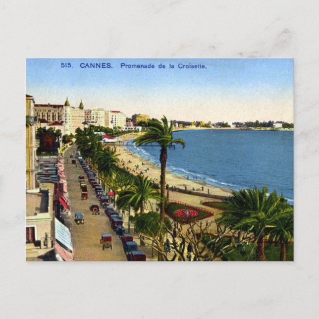 Old Postcard - Cannes, La Croisette (Front)