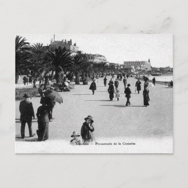 Old Postcard - Cannes, Promenade de la Croisette (Front)