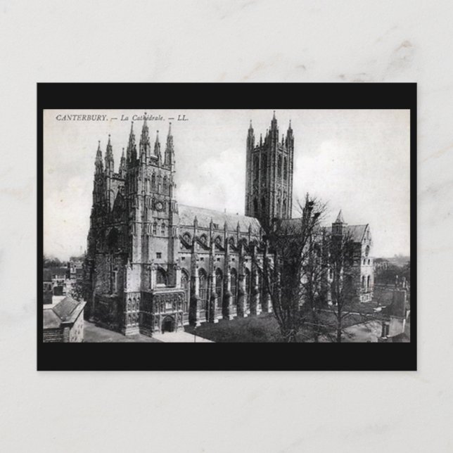 Old Postcard - Canterbury Cathedral (Front)