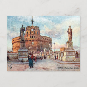 Old Postcard - Castel Sant' Angelo, Rome