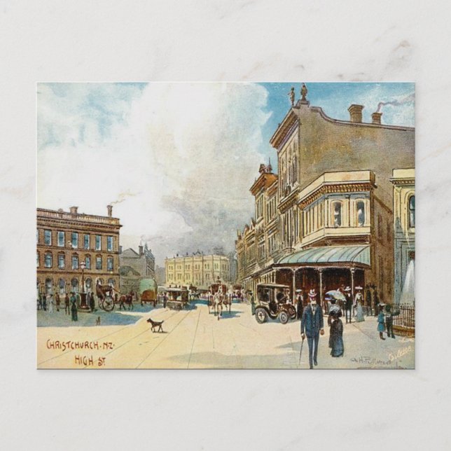 Old Postcard - Christchurch, New Zealand (Front)