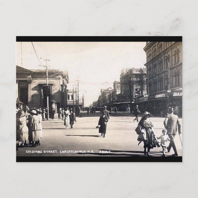 Old Postcard, Christchurch, NZ Postcard (Front)