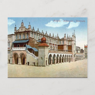 Old Postcard - Cloth Hall, Krakow, Poland