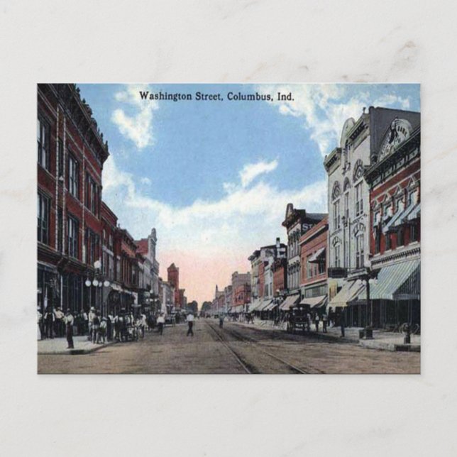 Old Postcard - Columbus, Indiana, USA (Front)