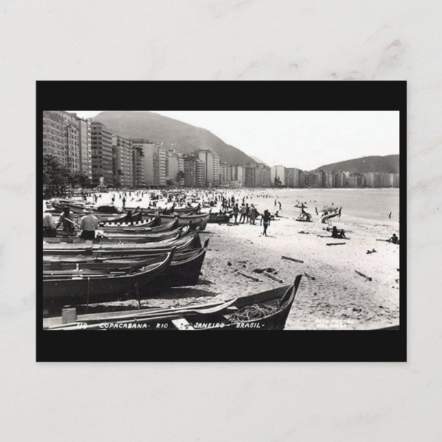 Old Postcard - Copacabana, Rio de Janeiro (Front)