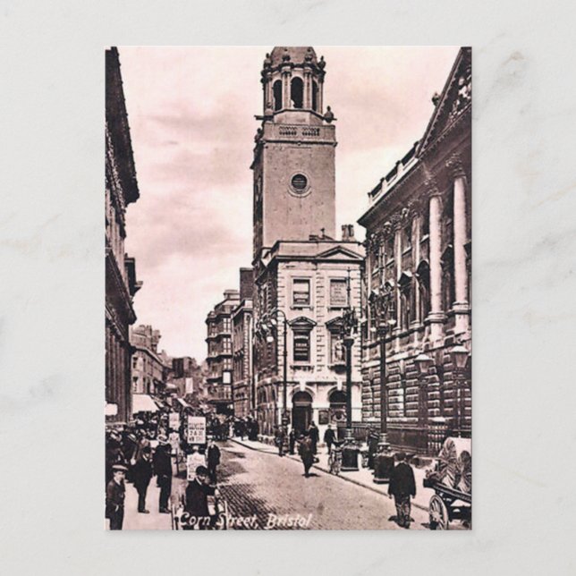 Old Postcard - Corn Street, Bristol (Front)