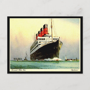Old Postcard - Cunard White Star "Aquitania"