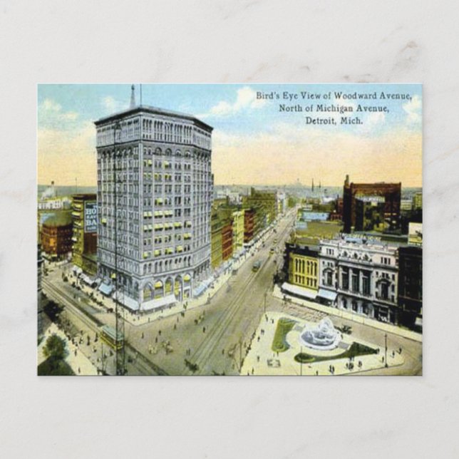 Old Postcard - Detroit, Michigan, USA (Front)
