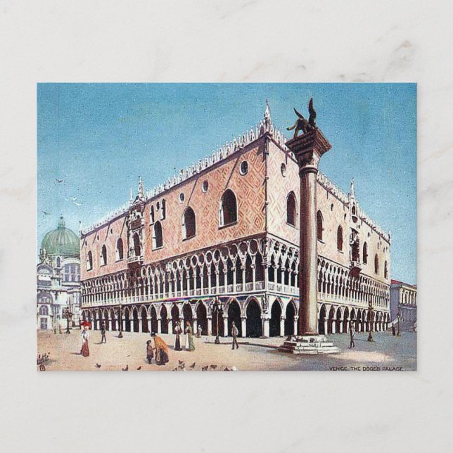Old Postcard - Doge's Palace, Venice (Front)