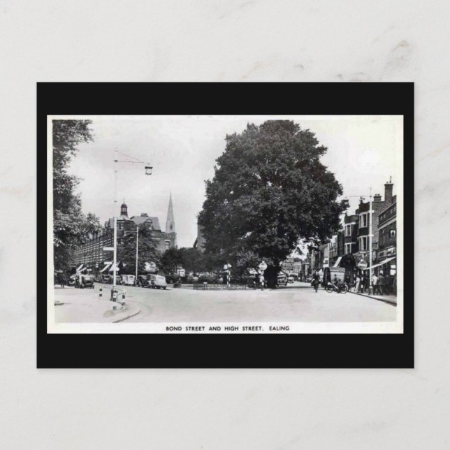 Old Postcard, Ealing, Bond St and High St Postcard (Front)