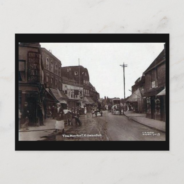 Old Postcard - Edmonton Market. London (Front)