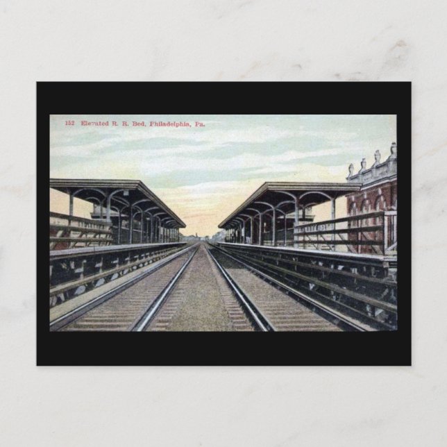 Old Postcard - Elevated RR, Philadelphia PA (Front)