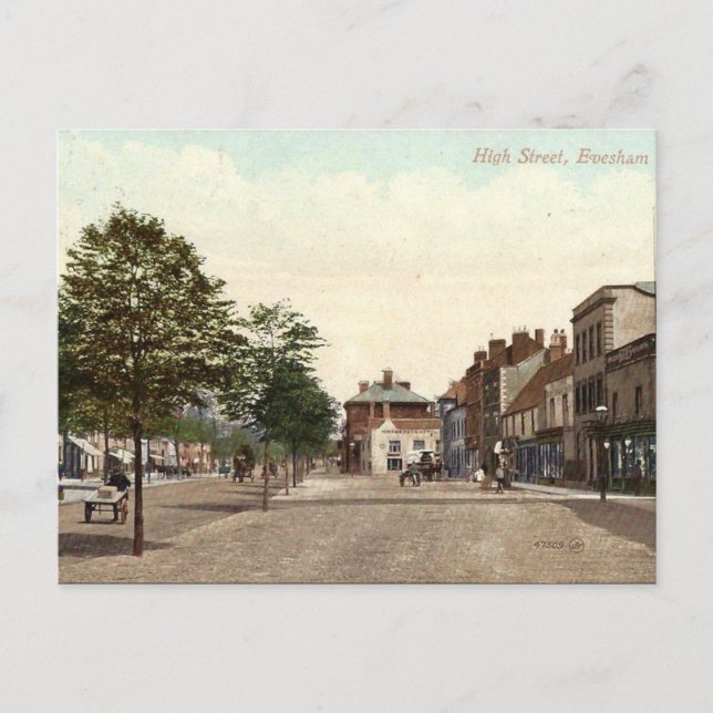 Old Postcard - Evesham, Worcestershire (Front)