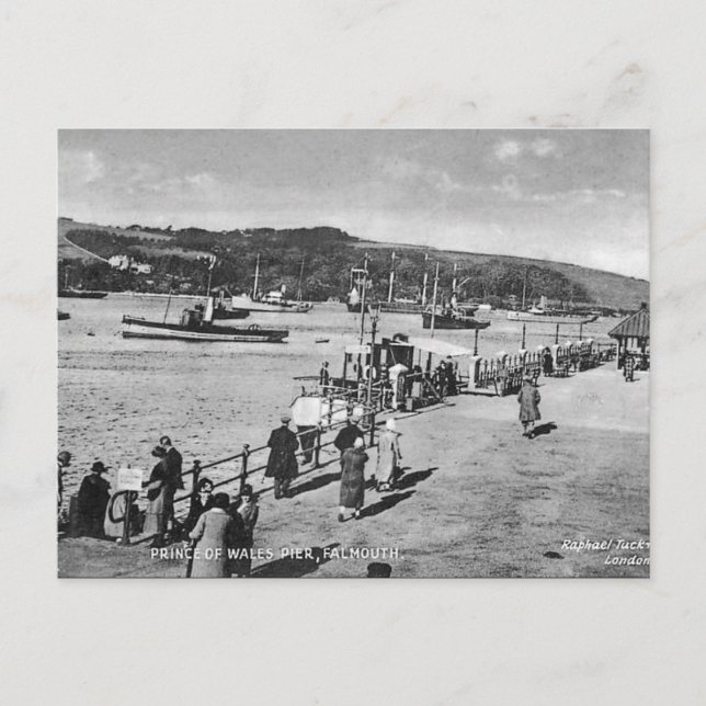 Old Postcard - Falmouth, Cornwall (Front)