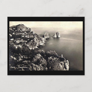 Old Postcard - Faraglioni, Capri, Italy