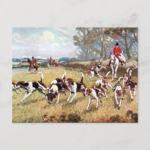 Old Postcard - Fox Hunting