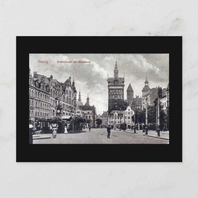 Old Postcard, Gdansk/Danzig - Kohlenmarkt Postcard (Front)