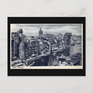 Old Postcard, Gdansk/Danzig - Langebrucke Postcard