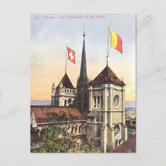 Old Postcard - Geneva, Switzerland (Front)