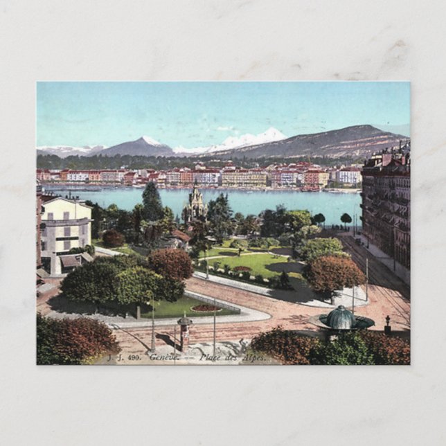 Old Postcard - Geneva, Switzerland (Front)