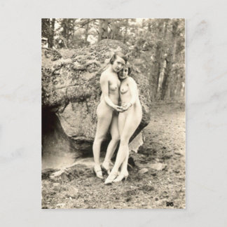 Old Postcard, Girl Friends Postcard