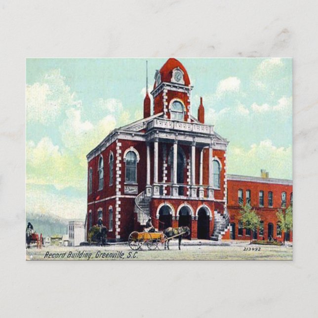 Old Postcard - Greenville, South Carolina (Front)