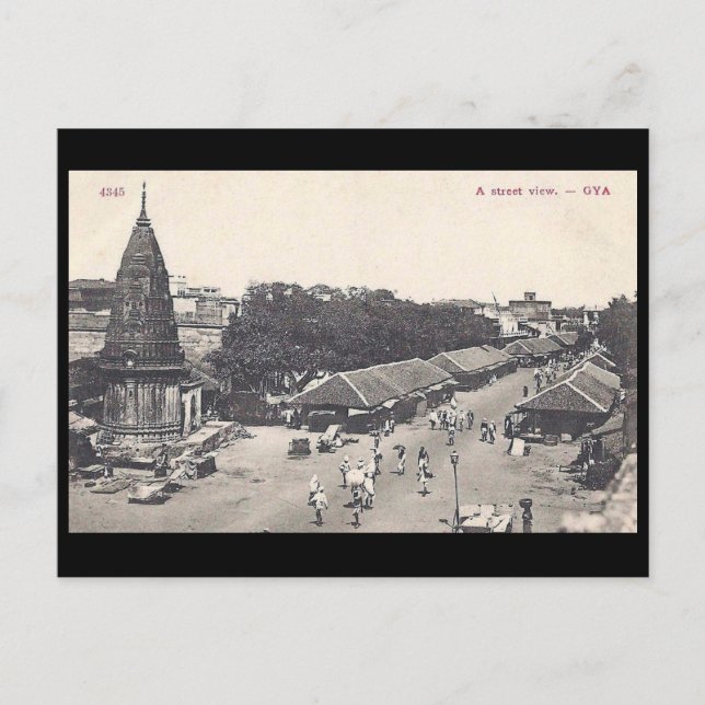 Old Postcard - Gya (Gaya), India (Front)