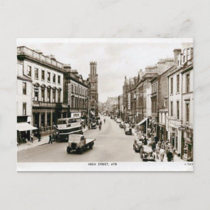 Old Postcard - High St, Ayr, Scotland