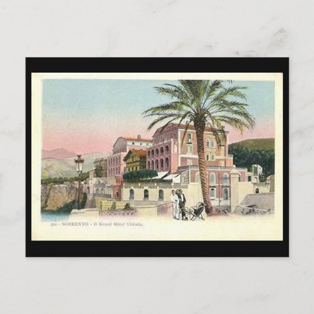 Old Postcard - Hotel Vittoria, Sorrento, Italy (Front)