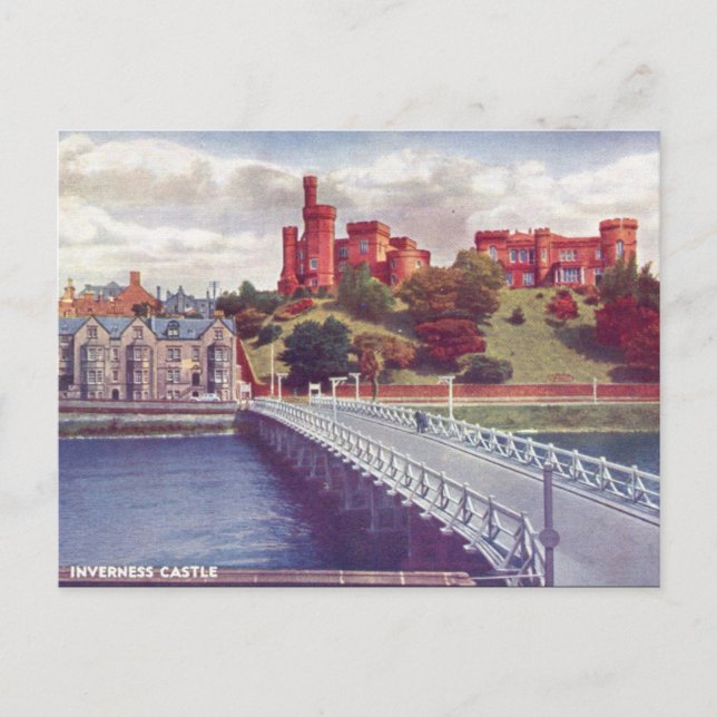 Old Postcard - Inverness Castle, Scotland (Front)