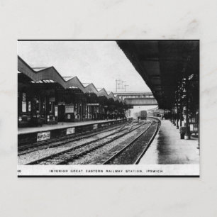 Old Postcard - Ipswich Railway Station