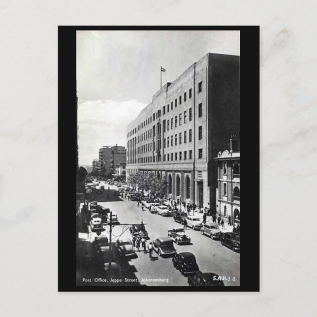 Old Postcard - Jeppe Street, Johannesburg (Front)