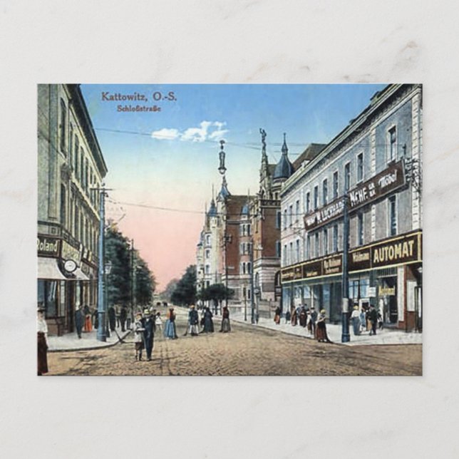 Old Postcard - Katowice, Poland (Front)