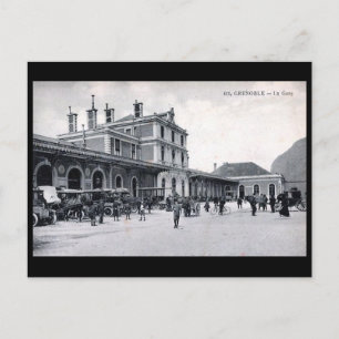 Old Postcard - La Gare, Grenoble, France