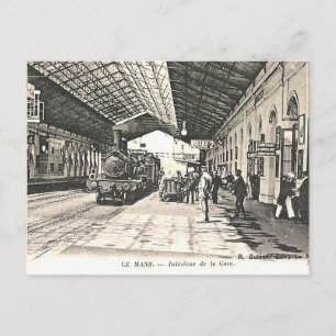 Old Postcard - La Gare, Le Mans, Sarthe, France