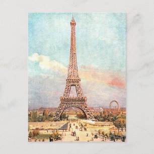 Old Postcard - La Tour Eiffel, Paris