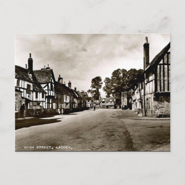 Old Postcard - Lacock, Wiltshire, England (Front)