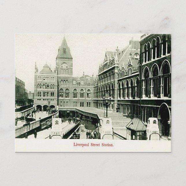 Old Postcard - Liverpool St Station, London (Front)