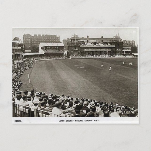 Old Postcard - Lord's Cricket Ground, London (Front)