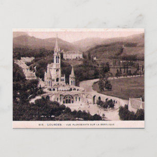 Old Postcard - Lourdes, La Basilique