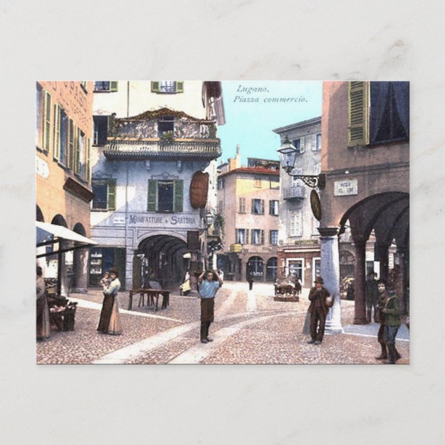 Old Postcard - Lugano, Switzerland (Front)