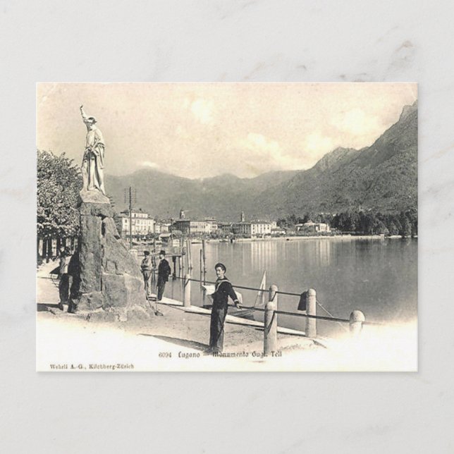 Old Postcard - Lugano, Switzerland (Front)