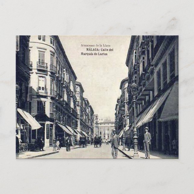 Old Postcard - Malaga, Spain (Front)