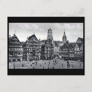 Old Postcard - Marktplatz, Stuttgart